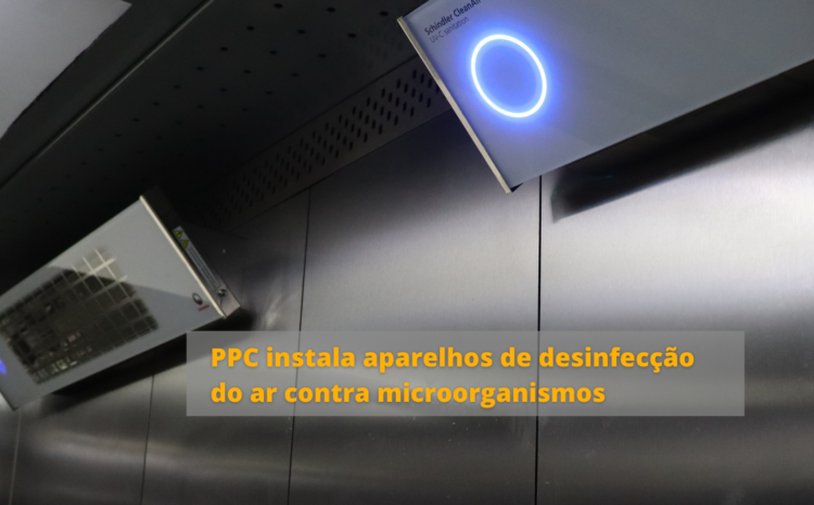  PPC instala sensores de higienização de ar em elevador de pacientes